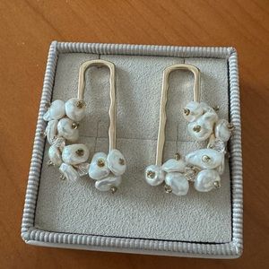 Natural Baroque Pearl Earrings Vintage Niche Designer Jewelry Ear Accessories
